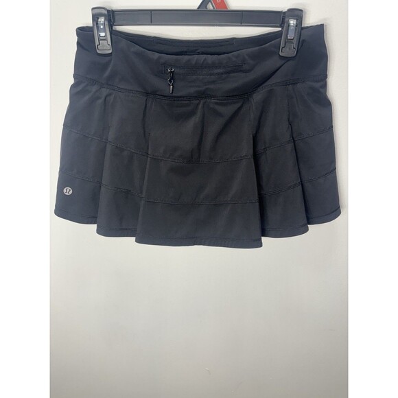 Lululemon Womens Pace Rival Skirt way Stretch 15" Black Sz 6 - Picture 10 of 14